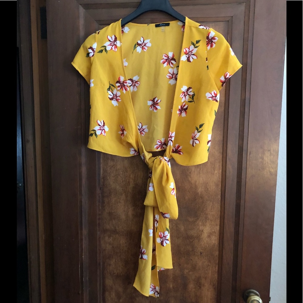 Soprano floral wrap crop top